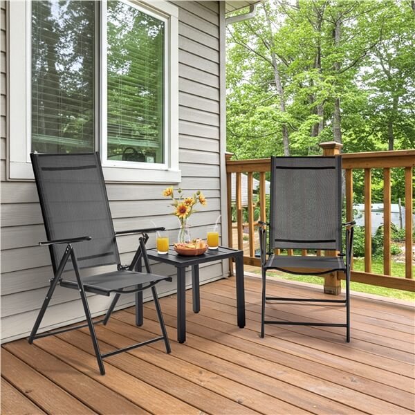 Yaheetech Patio Folding Dining Chairs Set of 2 - Image 12