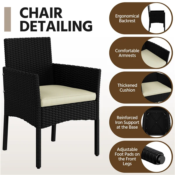 Yaheetech Patio Furniture Set 4 Pieces Conversation Sets - Image 7