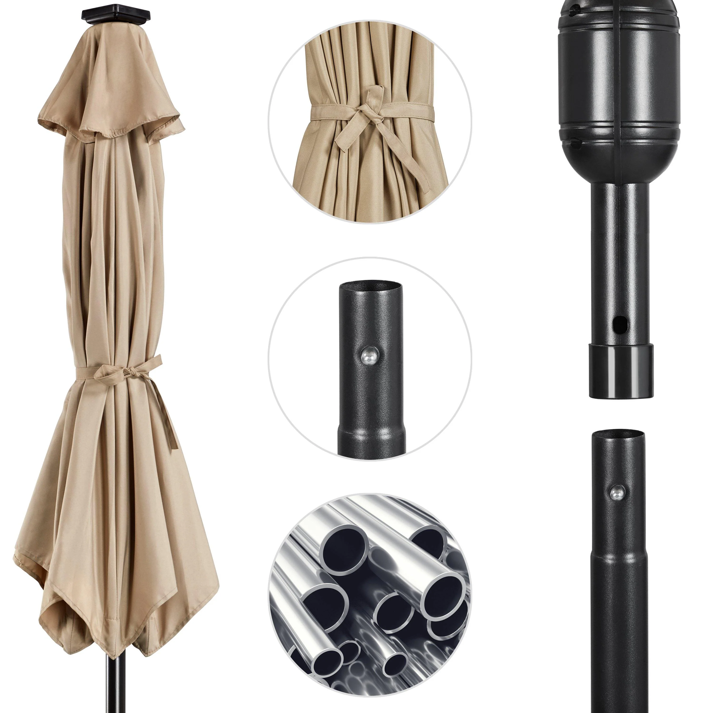 Yaheetech 7.5FT Solar Powered Patio Umbrella - Image 8