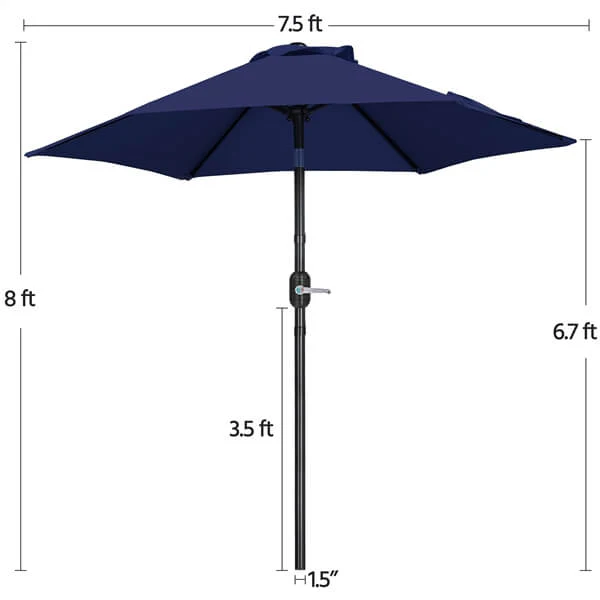 Yaheetech Patio Umbrella, 7.5FT Outdoor Table Market Umbrella - Image 3