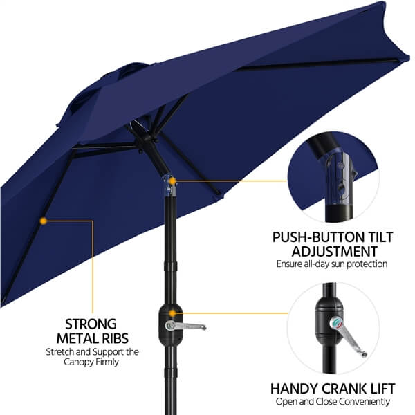 Yaheetech Patio Umbrella, 7.5FT Outdoor Table Market Umbrella - Image 4