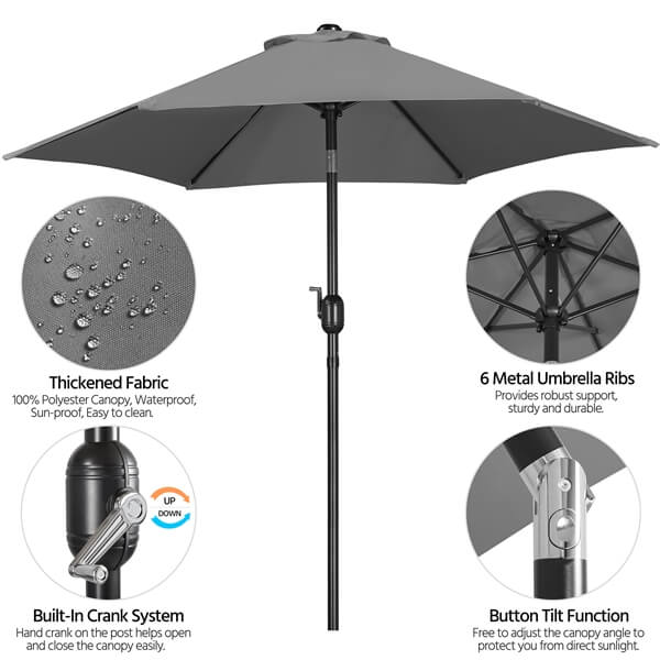 Yaheetech Patio Umbrella with Base Included - Image 7
