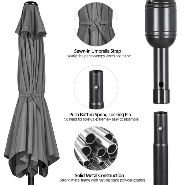 Yaheetech Patio Umbrella with Base Included - Image 9