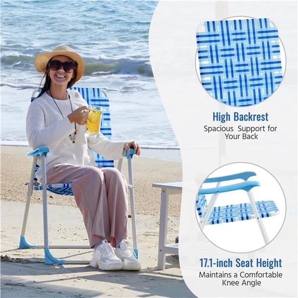Yaheetech Patio Webbed Lawn Chairs - Image 7
