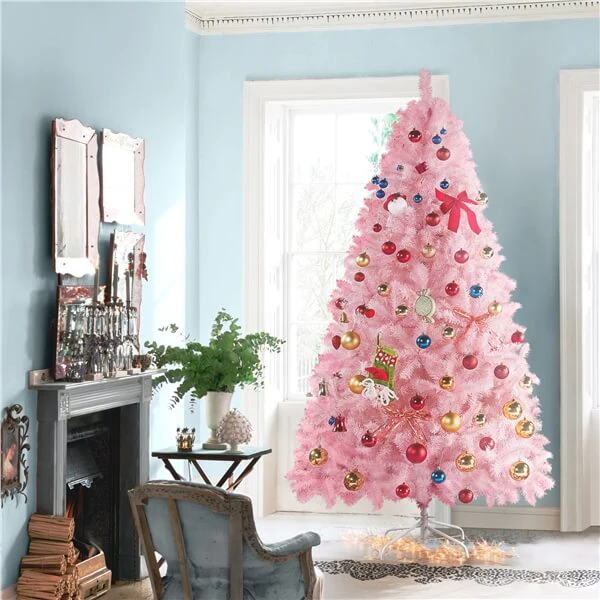 Yaheetech Pink Artificial Christmas Tree