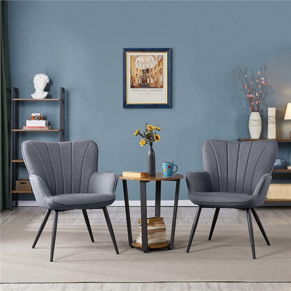 Yaheetech Pleated Fabric Armchair - Image 10