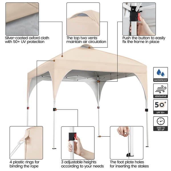 Yaheetech Pop Up Canopy 10 x 10ft - Image 7