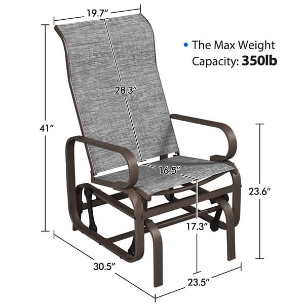 Yaheetech Porch Glider Chair - Image 3