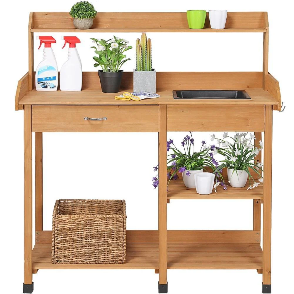 Yaheetech Potting Bench Table with Sink - Image 8