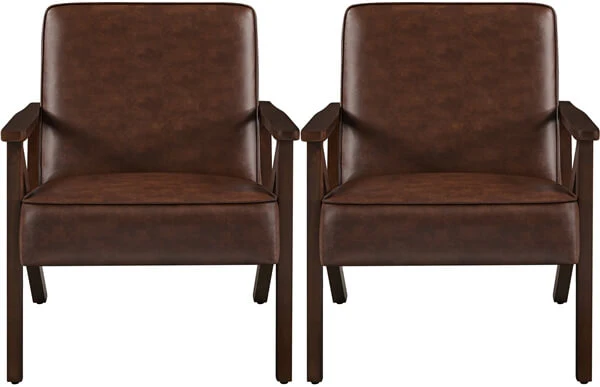 Yaheetech PU Leather Accent Chair - Image 5
