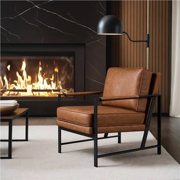 Yaheetech Set of 2 PU Leather Armchairs - Image 14