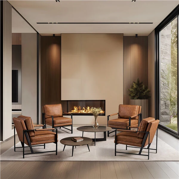 Yaheetech Set of 2 PU Leather Armchairs - Image 15