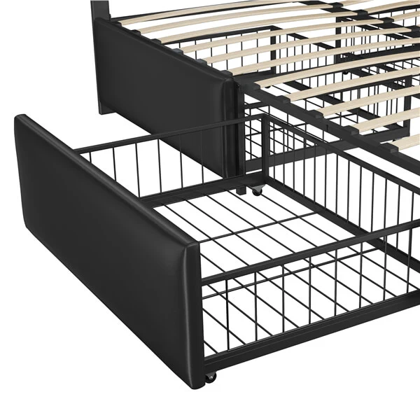 Yaheetech Upholstered Bed Frame with 2 USB Charging Stations - Image 9