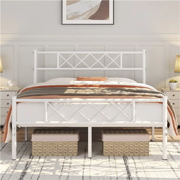 Yaheetech Simple Metal Platform Bed Frame Mattress Foundation - Image 17