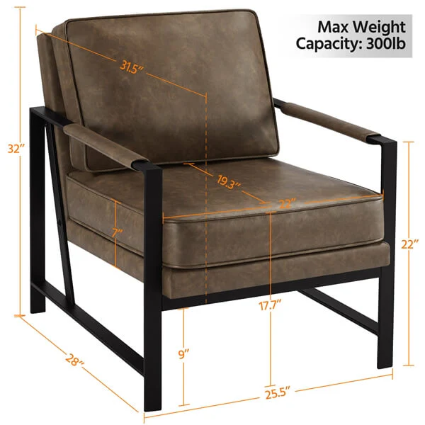 Yaheetech Retro Leisure Accent Chair - Image 5