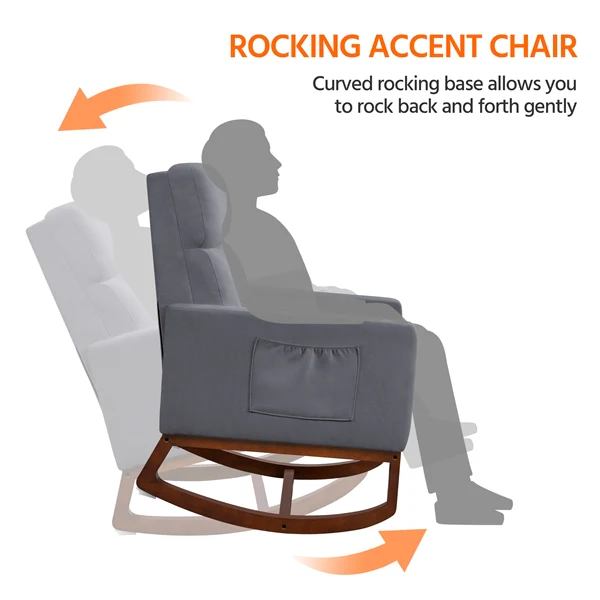 Yaheetech Rocking Accent Chair - Image 7