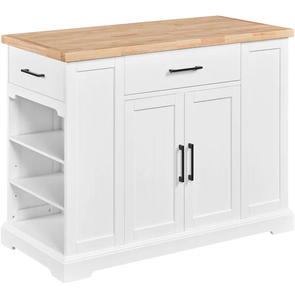 Yaheetech Rolling Kitchen Island Cart with 3 Drawers - Image 3