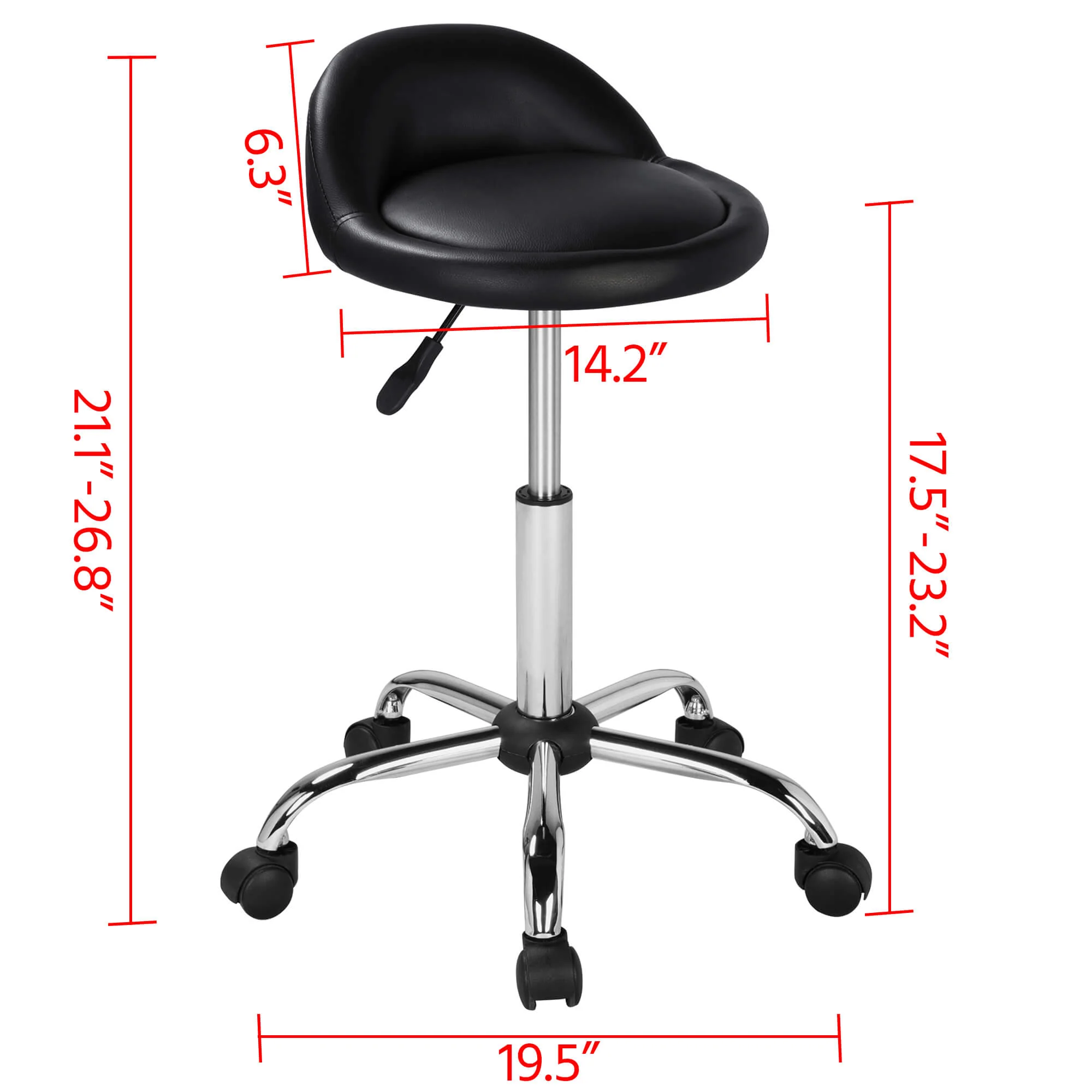 Yaheetech Rolling Salon Stool - Image 5
