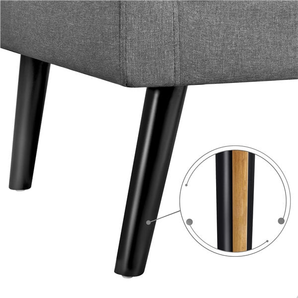 Yaheetech Set of 2 Mid Century Modern Fabric Arm Chair - Image 7