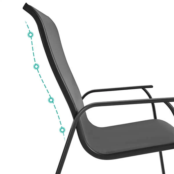 Yaheetech Set of 2 Patio Dining Chairs - Image 8