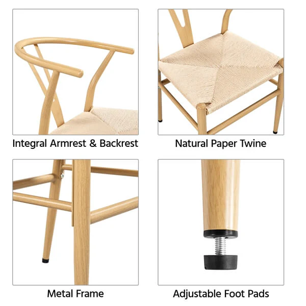 Yaheetech Set of 4 Weave Chair - Image 4