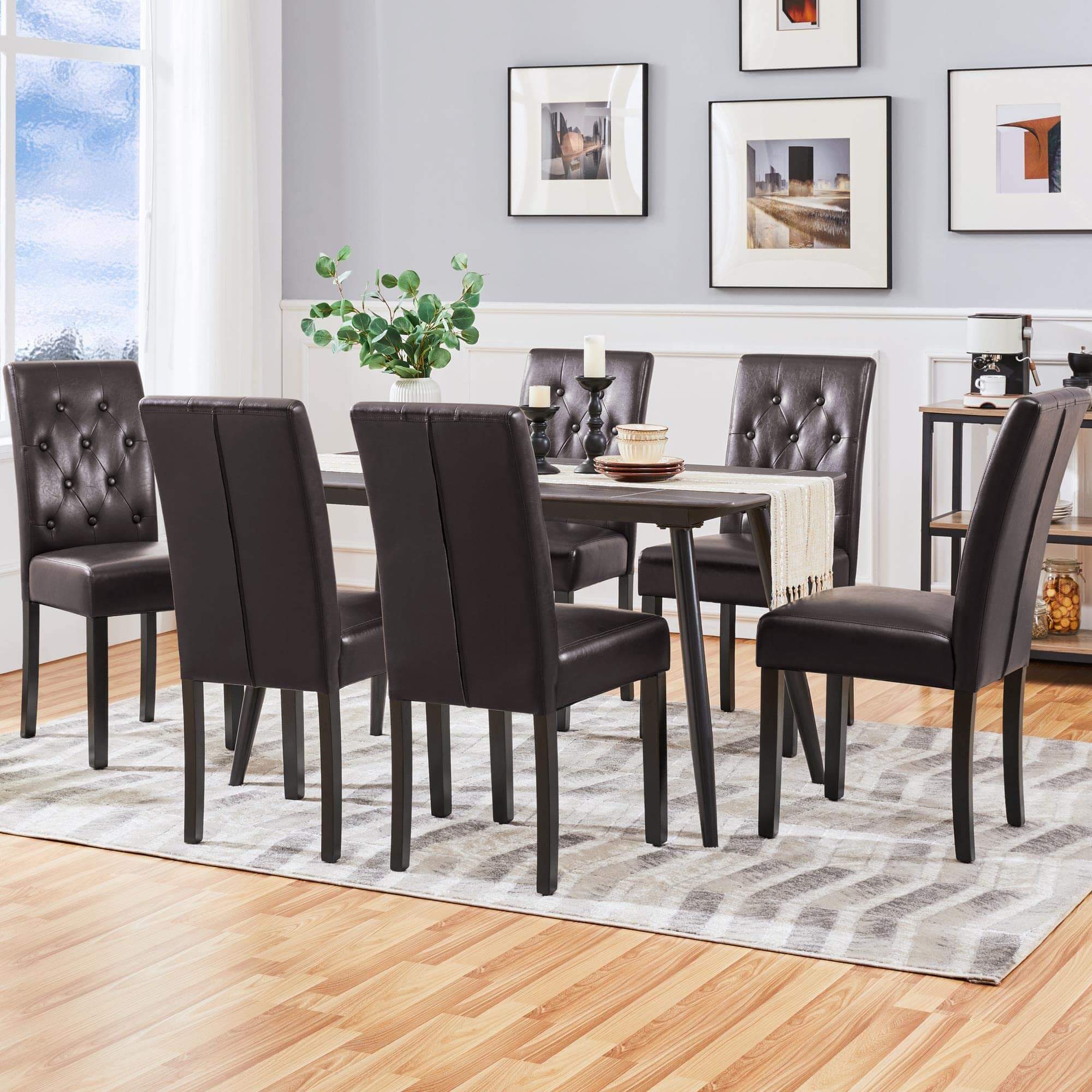 Yaheetech Set of 6 Dining Chairs Kitchen Chairs