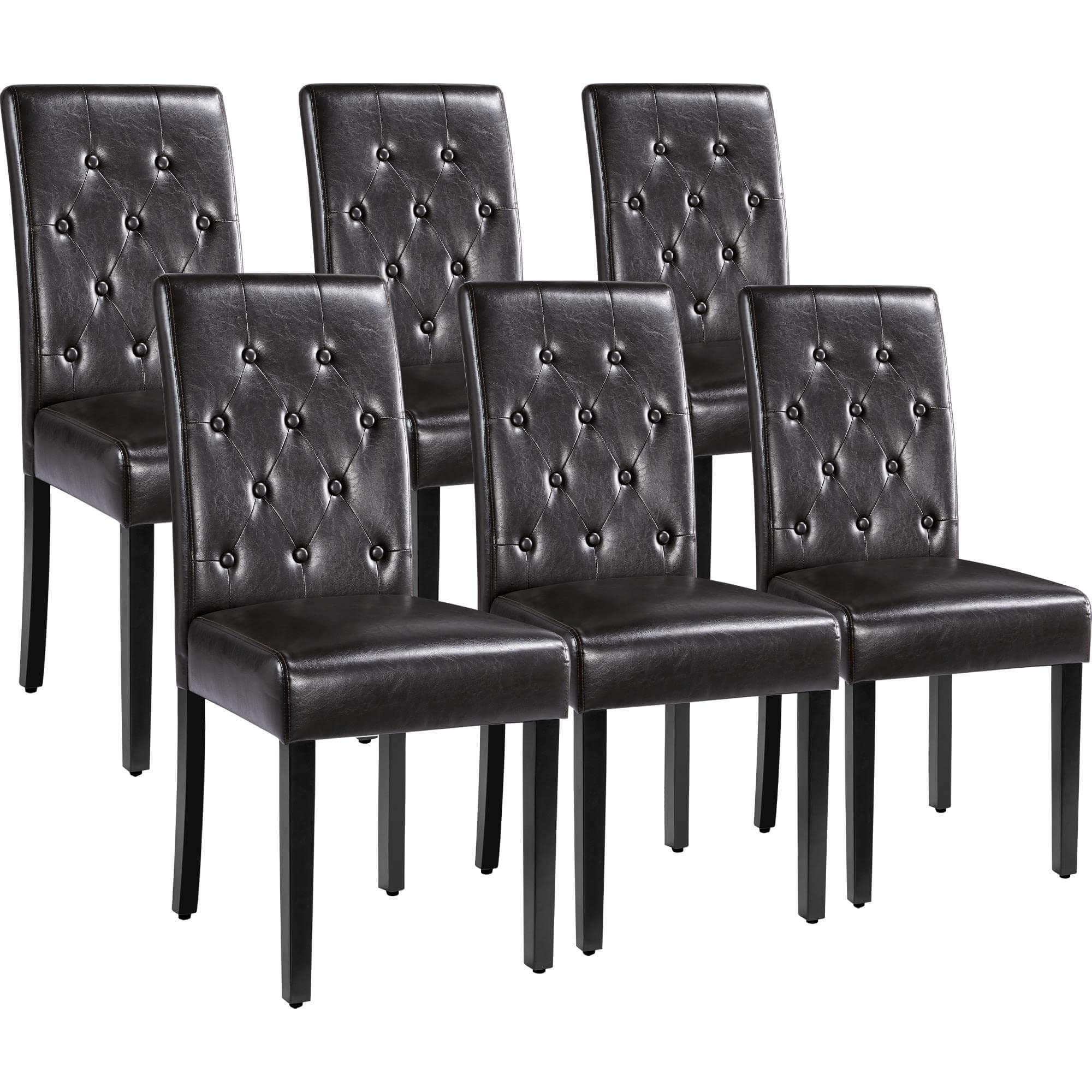Yaheetech Set of 6 Dining Chairs Kitchen Chairs - Image 2