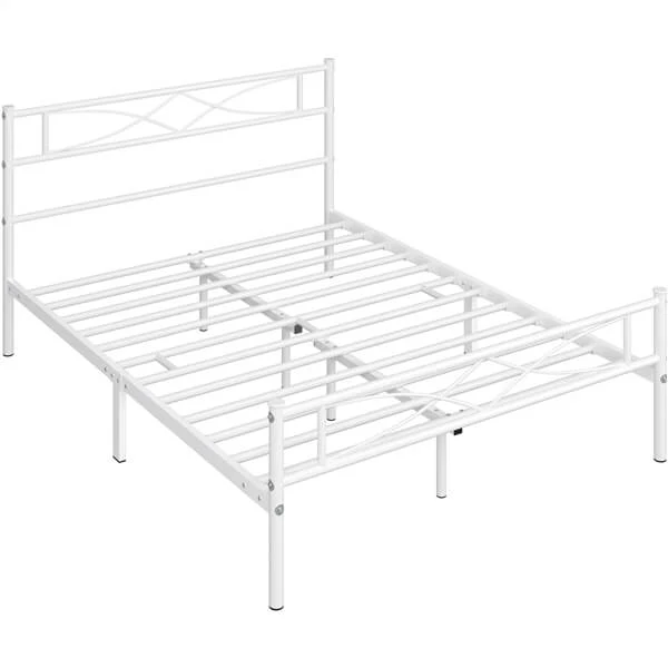 Yaheetech White Metal Bed with Headboard - Image 6