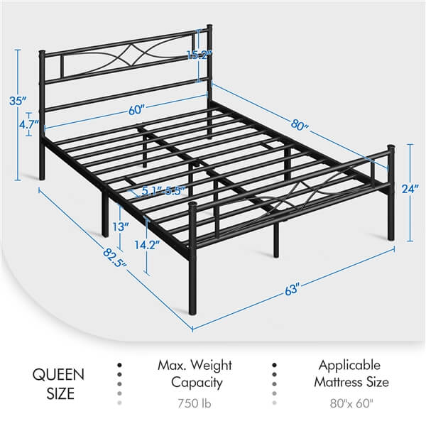Yaheetech Platform Bed Frame - Image 7