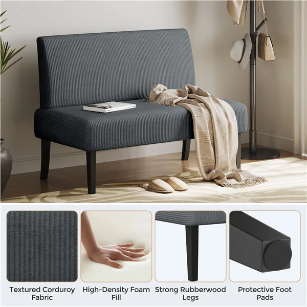 Yaheetech Small Comfy Sofa Mini Loveseat Sofa - Image 6