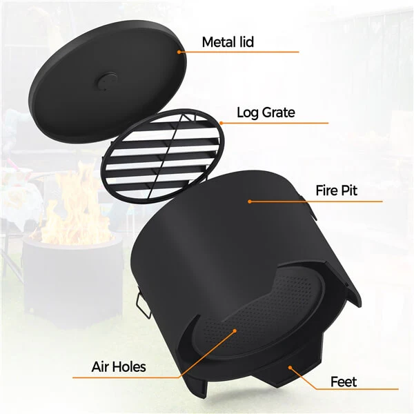 Yaheetech Smokeless Fire Pit for Outdoor Garden Patio Camping - Image 12