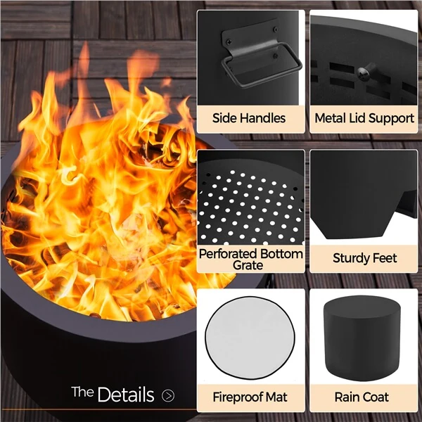 Yaheetech Smokeless Fire Pit for Outdoor Garden Patio Camping - Image 13