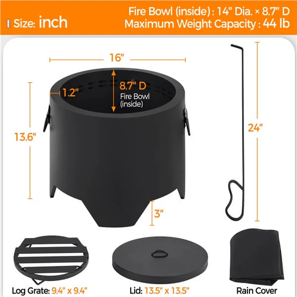 Yaheetech Smokeless Fire Pit for Outdoor Garden Patio Camping - Image 3