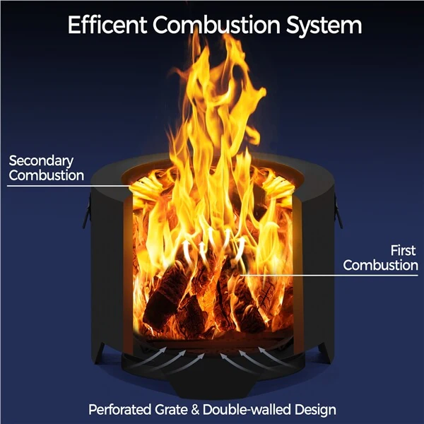 Yaheetech Smokeless Fire Pit for Outdoor Garden Patio Camping - Image 6