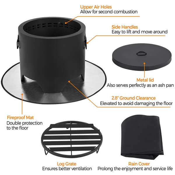Yaheetech Smokeless Fire Pit for Outdoor Garden Patio Camping - Image 7