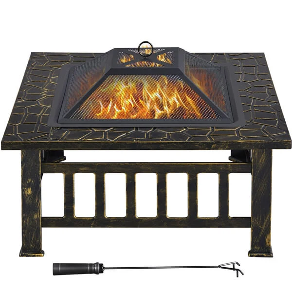 Yaheetech Square Fire Pit 32'' - Image 3