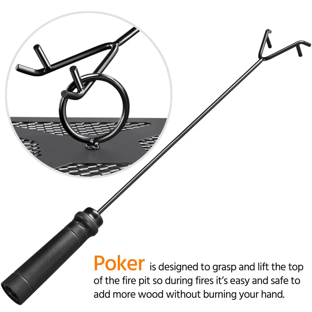 Yaheetech Square Fire Pit 32'' - Image 6