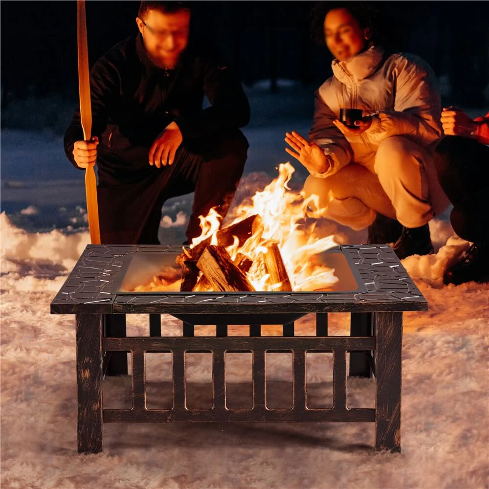 Yaheetech Square Fire Pit 32'' - Image 8