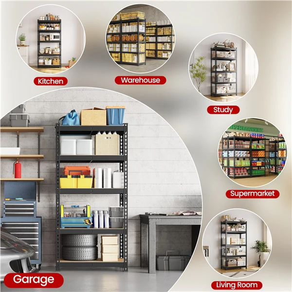 Yaheetech Storage Shelves, 5 Tier (27.5 W x 12 D x 60 H Inches) - Image 8