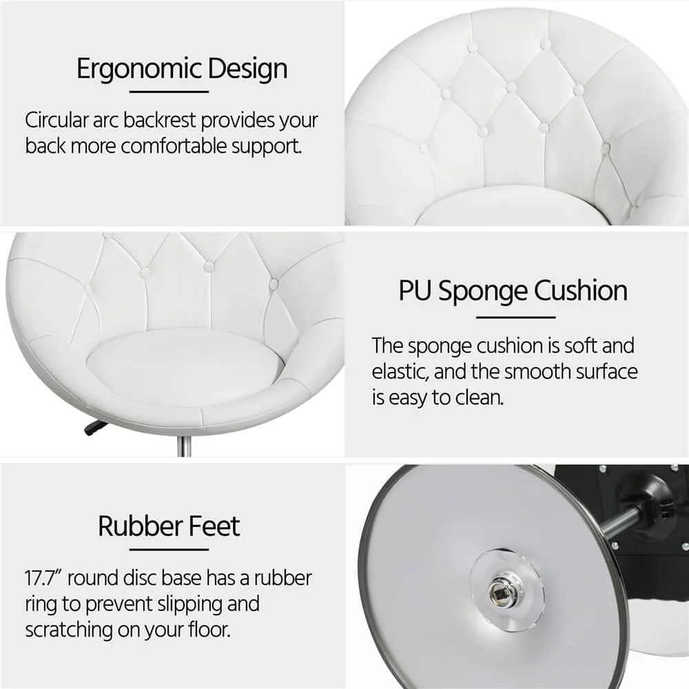 Yaheetech Vanity Chair Makeup Swivel Accent Chair - Image 6