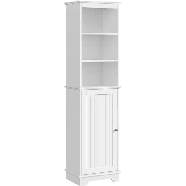 Yaheetech Tall Slim Storage Cabinet with 3 Shelves & Door - Image 2