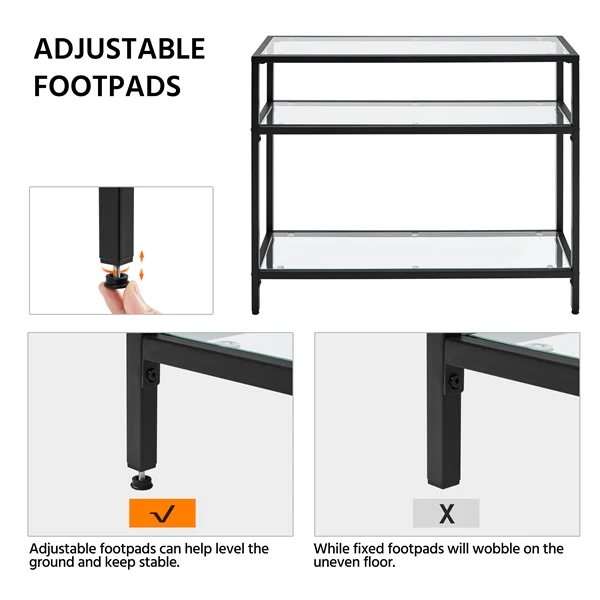 Yaheetech Tempered Glass Console Table - Image 5