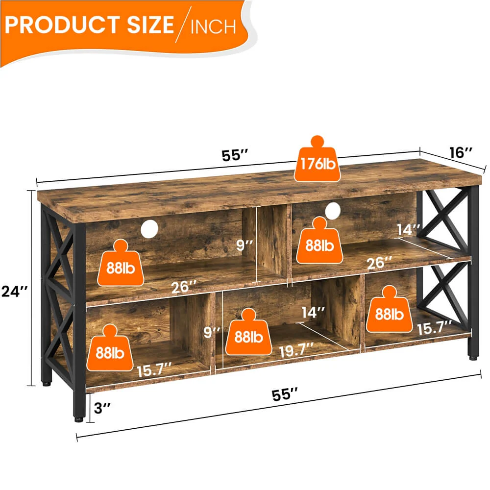 Yaheetech TV Stand for TVs up to 65 Inch - Image 4