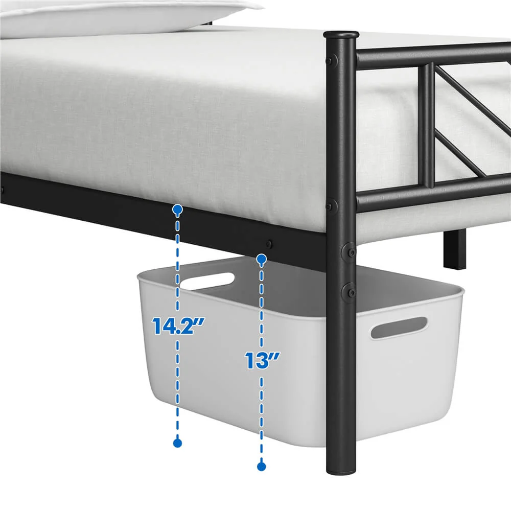 Yaheetech Twin Minimalist Metal Platform Bed - Image 5