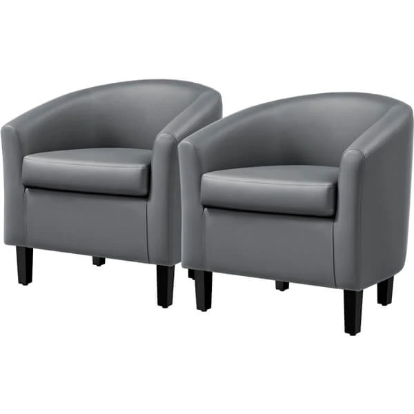 Yaheetech Upholstered Barrel Chair