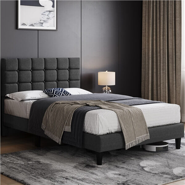 Yaheetech Upholstered Bed Frame
