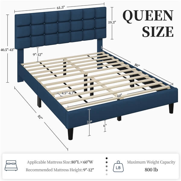 Yaheetech Upholstered Bed Frame - Image 9