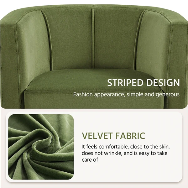 Yaheetech Set of 2 Barrel-shaped Chair Accent Arm Chair - Image 5