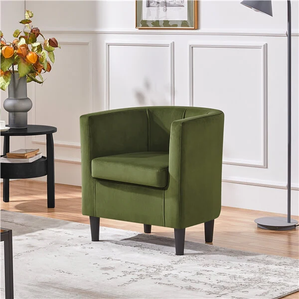 Yaheetech Set of 2 Barrel-shaped Chair Accent Arm Chair - Image 6