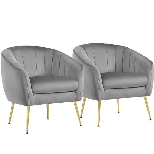 Yaheetech Velvet Accent Chair - Image 3
